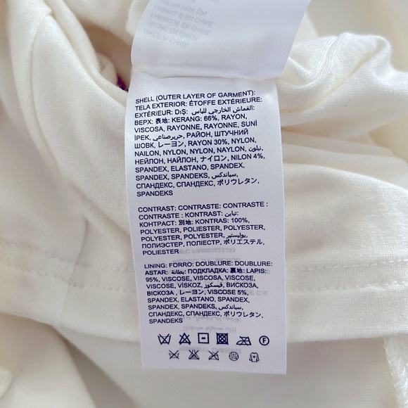 Bebe Draped Tulip Overlay Dress White XXS - Picture 8 of 8